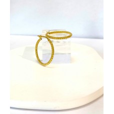 Ασημένια Σκουλαρίκια Επίχρυσα Κρίκοι σαγρέ (SE67)